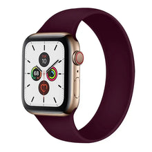 Load image into Gallery viewer, Maroon Apple Watch 5 band, stylish and durable, enhances your wearable with comfort and personalization options.
