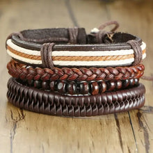 Load image into Gallery viewer, Stylish braided wrap leather bracelets with intricate design and quality craftsmanship enhancing a sophisticated look.
