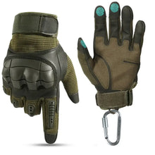 Load image into Gallery viewer, Knuckle reinforced tactical gloves with full-finger design, featuring reinforced knuckle padding for protection, comfort, and flexibility.
