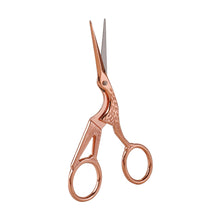 Load image into Gallery viewer, Vintage-style copper scissors with ornate handle, ideal for detailed cutting tasks and decorative purposes.
