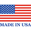 American flag graphic featuring 'Made in USA' text beneath it, symbolizing pride in American-made products.
