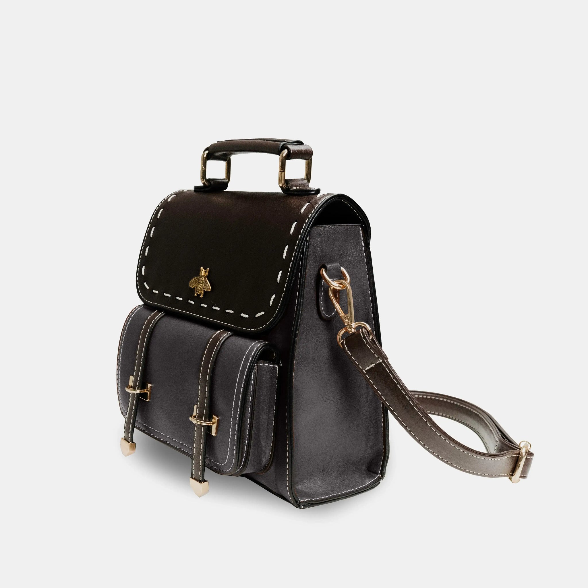 amazon brown leather backpack purse Bumblebee Leather Backpack