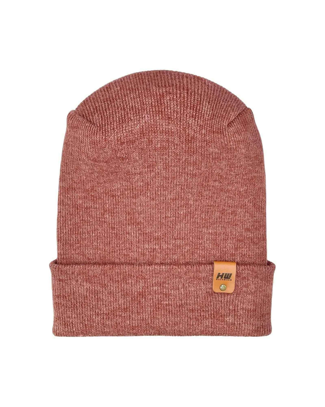 NEW HAAKWEAR H-Stitch Cuffed Beanie - Designed and Made in USA (Patented Design) - Rusty Burgundy, showcasing unique style and comfort.