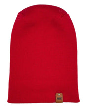 Charger l&#39;image dans la galerie, NEW HAAKWEAR H-Stitch Cuffed Beanie - Designed and Made in USA (Patented Design) - Scarlet Red in vibrant scarlet color.
