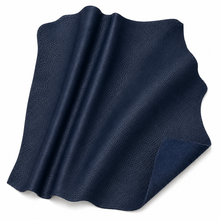 Load image into Gallery viewer, Navy blue leather sample on a white background
