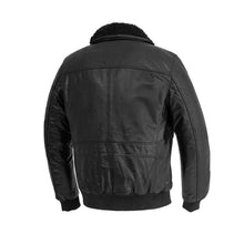 Load image into Gallery viewer, Leather Map Bomber Jacket
