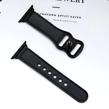 Load image into Gallery viewer, Black leather band for elegant watches, showcasing timeless sophistication and modern elegance, perfect for any occasion.
