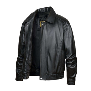 REED Men's American Style Bomber Genuine Leather Jacket | Reed