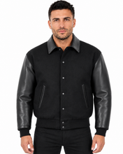 Cargar imagen en el visor de la galería, REED Men's Premium Varsity Jacket in leather and wool
