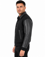 Cargar imagen en el visor de la galería, REED Men's Premium Varsity Jacket in leather and wool
