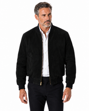 Cargar imagen en el visor de la galería, REED Men's Baseball Suede Leather Jacket on model
