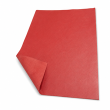 Load image into Gallery viewer, Red leather sheet on a white background

