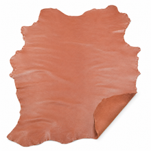 Cargar imagen en el visor de la galería, Rust Color Reed Sheep skin leather on a white background
