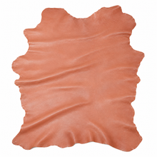 Cargar imagen en el visor de la galería, Rust Color Reed Sheepskin leather on a white background
