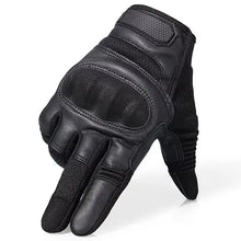 Load image into Gallery viewer, Premium touchscreen-compatible leather motorcycle gloves for comfort and control. Ideal for effortless riding.
