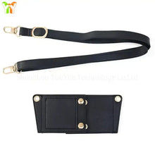 Load image into Gallery viewer, Black PU Leather Coffee Cup Carrier Cover with Shoulder Strap
