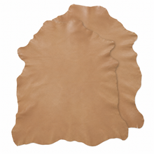 Cargar imagen en el visor de la galería, Taupe Reed Sheep skin leather on a white background
