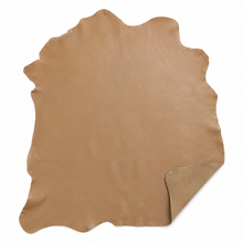 Cargar imagen en el visor de la galería, Taupe Reed Sheep skins leather on a white background

