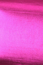 Charger l&#39;image dans la galerie, Close-up texture of metallic pink fabric for turtleneck crop top.
