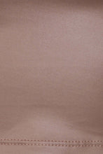 Load image into Gallery viewer, Close-up of matte liquid mock neck fabric with stitch detail on crop top.
