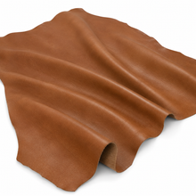 Load image into Gallery viewer, Whiskey Brown leather fabric on a white background
