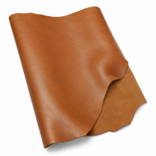 Load image into Gallery viewer, Whiskey Brown leather sheet on a white background
