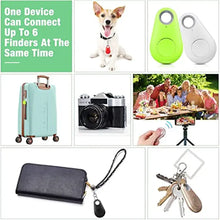 Load image into Gallery viewer, Grid of Pet Smart GPS Tracker uses: dog collar, luggage, camera, family photo with phone tracker, wallet, keyring. Connects 6 devices.
