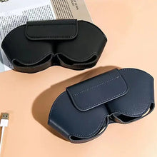 Load image into Gallery viewer, Premium PU Leather Cases for AirPods Max Headphones in black and blue, providing protection and style on a beige background.
