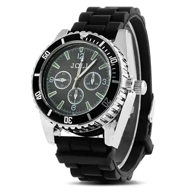 Stylish watch cigarette grinder with black strap, combining functionality and design for smoking convenience.