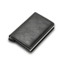 Load image into Gallery viewer, RFID Black Magic Trifold Vegan Leather Slim Wallet, Compact and Sleek Design for Secure Essentials
