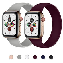 Load image into Gallery viewer, Apple Watch 5 bands in gray and burgundy with color options, showcasing stylish design and premium comfort.
