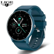 Load image into Gallery viewer, Smart Watch Men Fitness Bracelet featuring health monitoring and sleek design in blue color.
