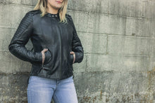 Cargar imagen en el visor de la galería, Biker - Women's Motorcycle Leather Jacket
