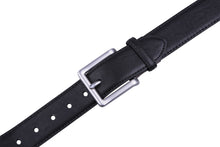 Cargar imagen en el visor de la galería, Bonded Leather Belt for Men – Nickel Buckle, 1.4" Strap
