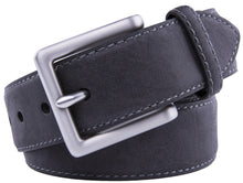 Cargar imagen en el visor de la galería, Bonded Leather Belt for Men – Nickel Buckle, 1.4" Strap
