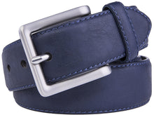 Cargar imagen en el visor de la galería, Bonded Leather Belt for Men – Nickel Buckle, 1.4" Strap
