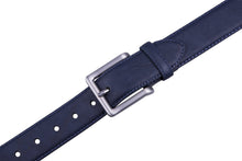 Cargar imagen en el visor de la galería, Bonded Leather Belt for Men – Nickel Buckle, 1.4" Strap

