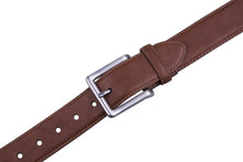 Cargar imagen en el visor de la galería, Bonded Leather Belt for Men – Nickel Buckle, 1.4" Strap
