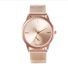 Load image into Gallery viewer, Elegant rose gold fashion watch with sleek design and mesh strap, perfect accessory for trendsetting style and sophistication.
