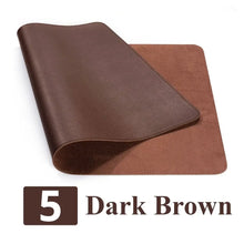 Load image into Gallery viewer, Dark brown leather suede desk mat, perfect for upgrading and protecting your workspace with style and durability.

