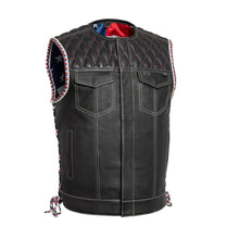 Load image into Gallery viewer, Captain Men's Motorcycle Leather Vest

