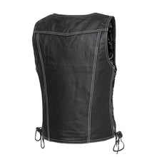 Load image into Gallery viewer, Cindy -  Women's Motorcycle Leather Vest Black
