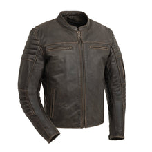 Cargar imagen en el visor de la galería, Commuter Men's Motorcycle Leather Jacket
