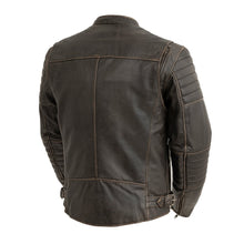 Cargar imagen en el visor de la galería, Commuter Men's Motorcycle Leather Jacket
