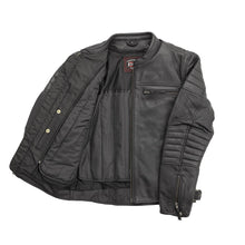 Cargar imagen en el visor de la galería, Commuter Men's Motorcycle Leather Jacket
