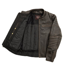 Cargar imagen en el visor de la galería, Commuter Men's Motorcycle Leather Jacket
