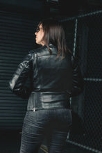 Charger l'image dans la galerie, Naked cowhide Women's Motorcycle Leather Jacket
