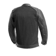 Cargar imagen en el visor de la galería, Lightweight Motorcycle Twill and Leather Jacket
