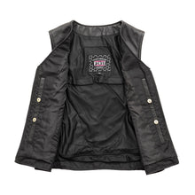 Cargar imagen en el visor de la galería, Two Interior Conceal Carry Women's Motorcycle Leather Vest
