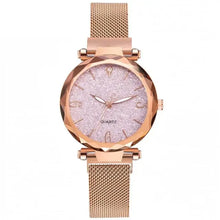 Load image into Gallery viewer, Rose Gold Women&#39;s Watch with Mesh Bracelet and Sleek Design

